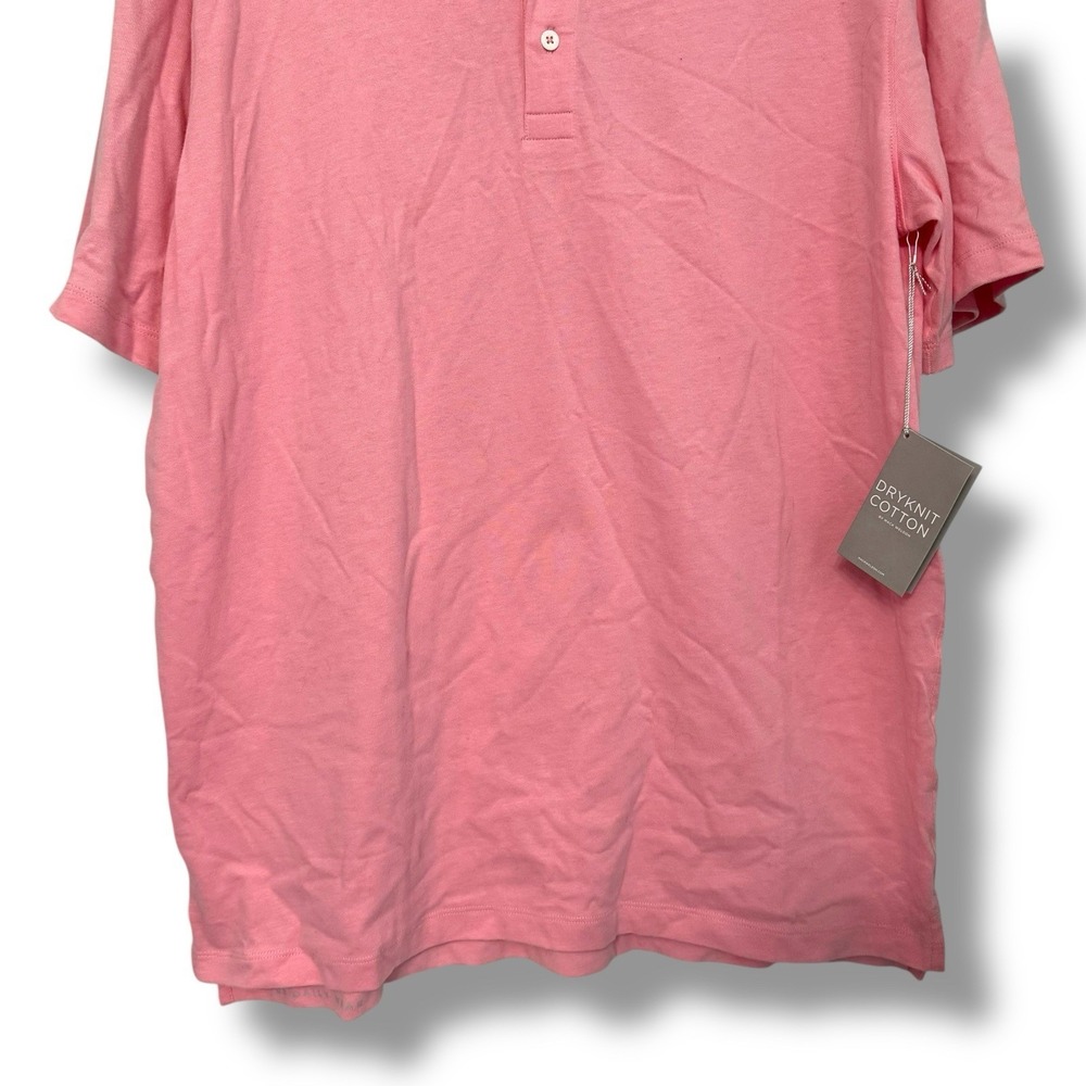 Mack Weldon Mens Polo Shirt Dry Knit Cotton Pink Short Sleeve Size XXL - Picture 3 of 9